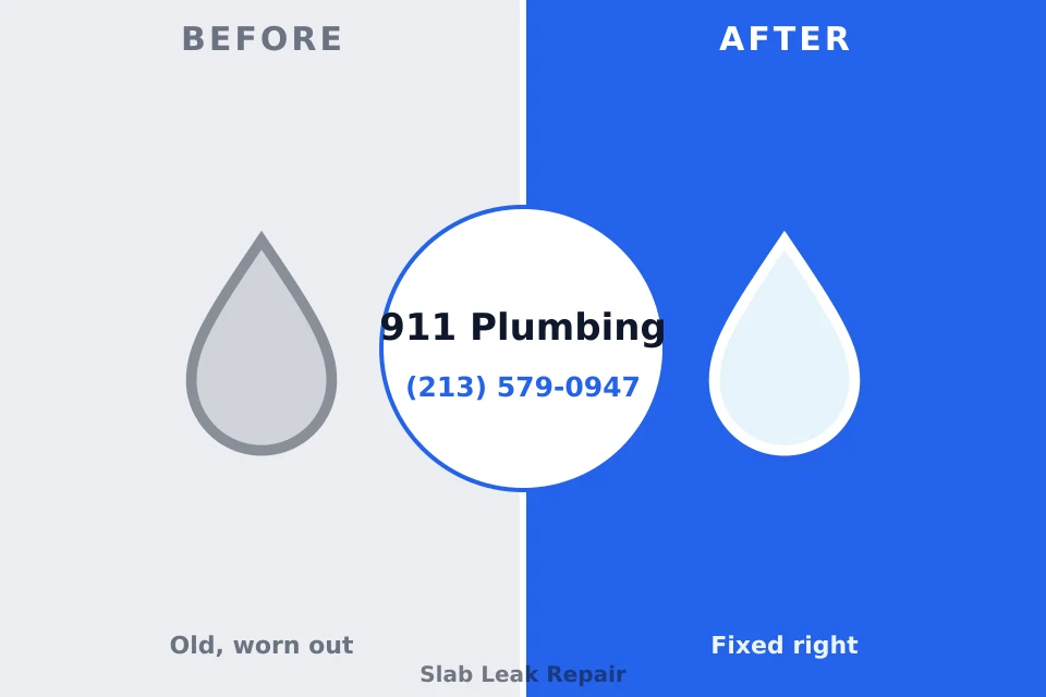 Before and after: plumbing company Bell, CA